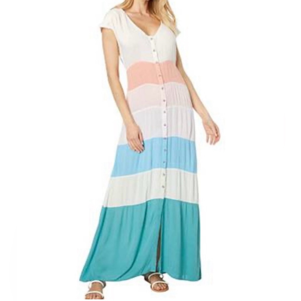O’NEILL Gemma dress stripe pastel colorblock maxi